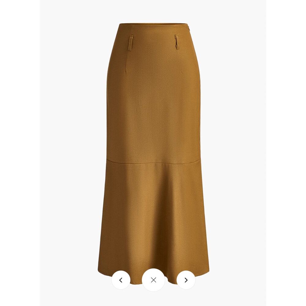 Commense Minimalist Plain Maxi Skirt Without Belt Sz M - Picture 5 of 7